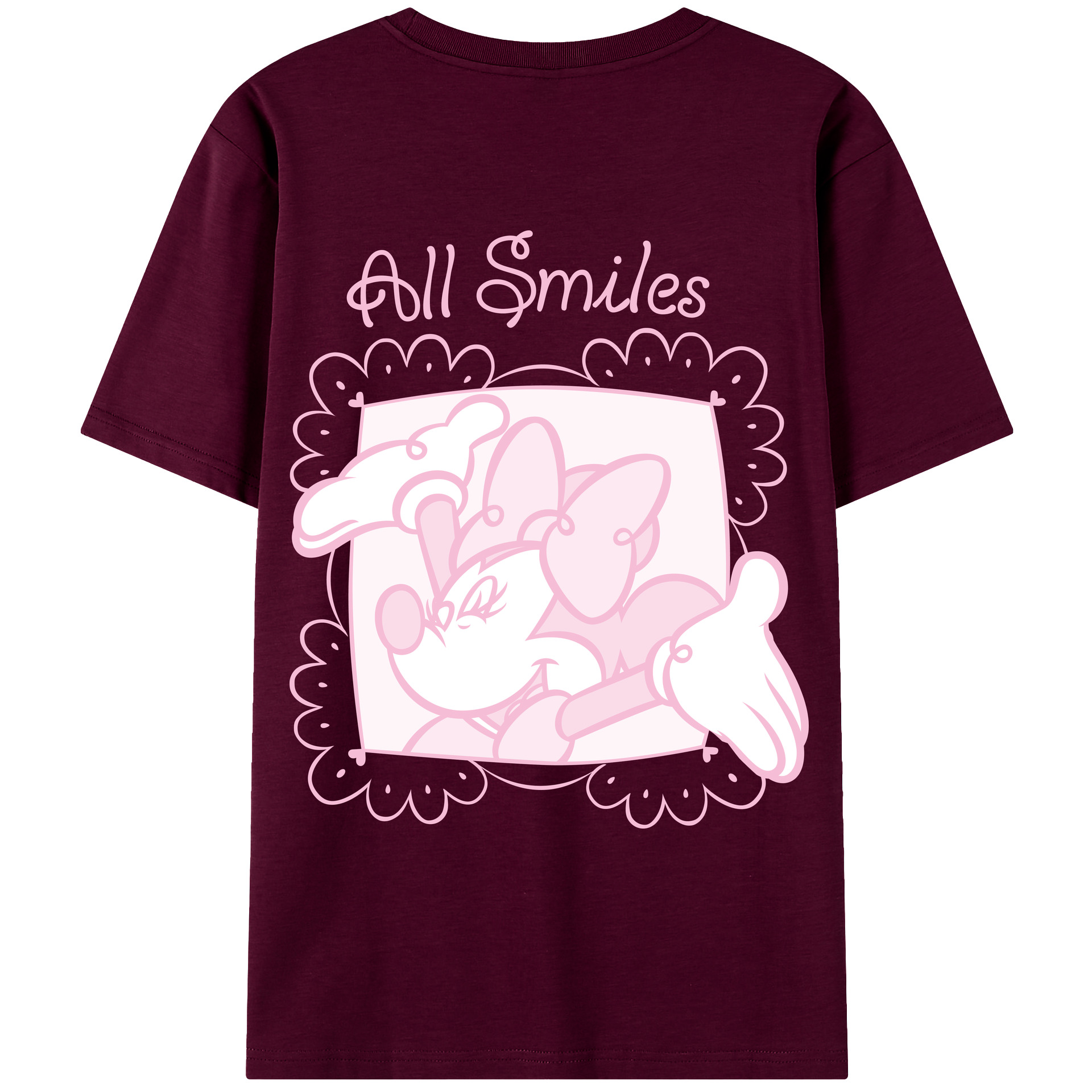 （画像用） ミッキーマウス Mickey Mouse レディース半袖Tシャツ(バックプリント)